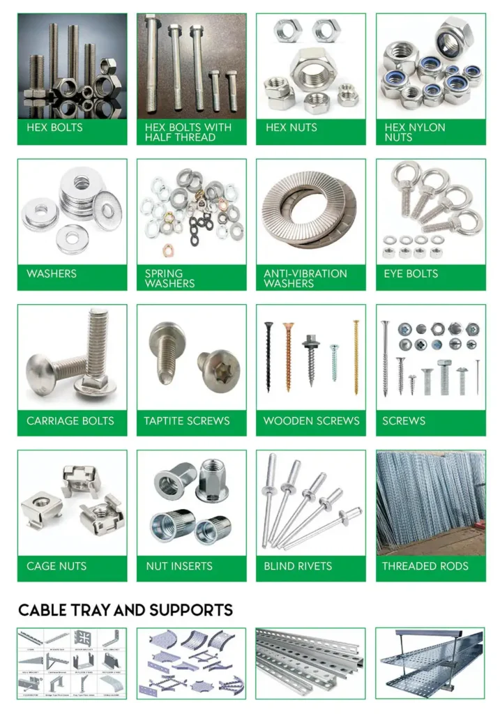 Hex Bolts, Nuts and Screws